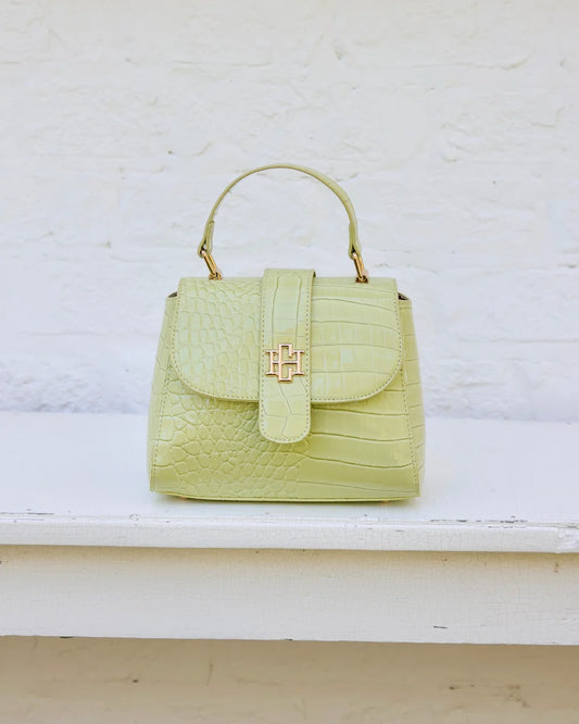 Tucker Handbag Lime Patent EC
