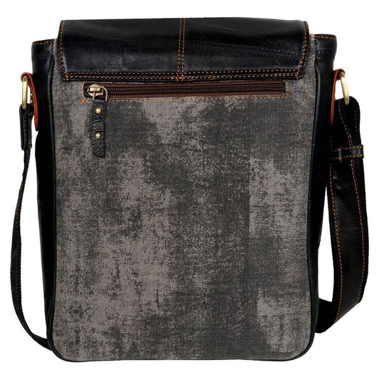 Unisex Blazer Black Crossbody/ Messenger (Upcycled Genuine Leather)