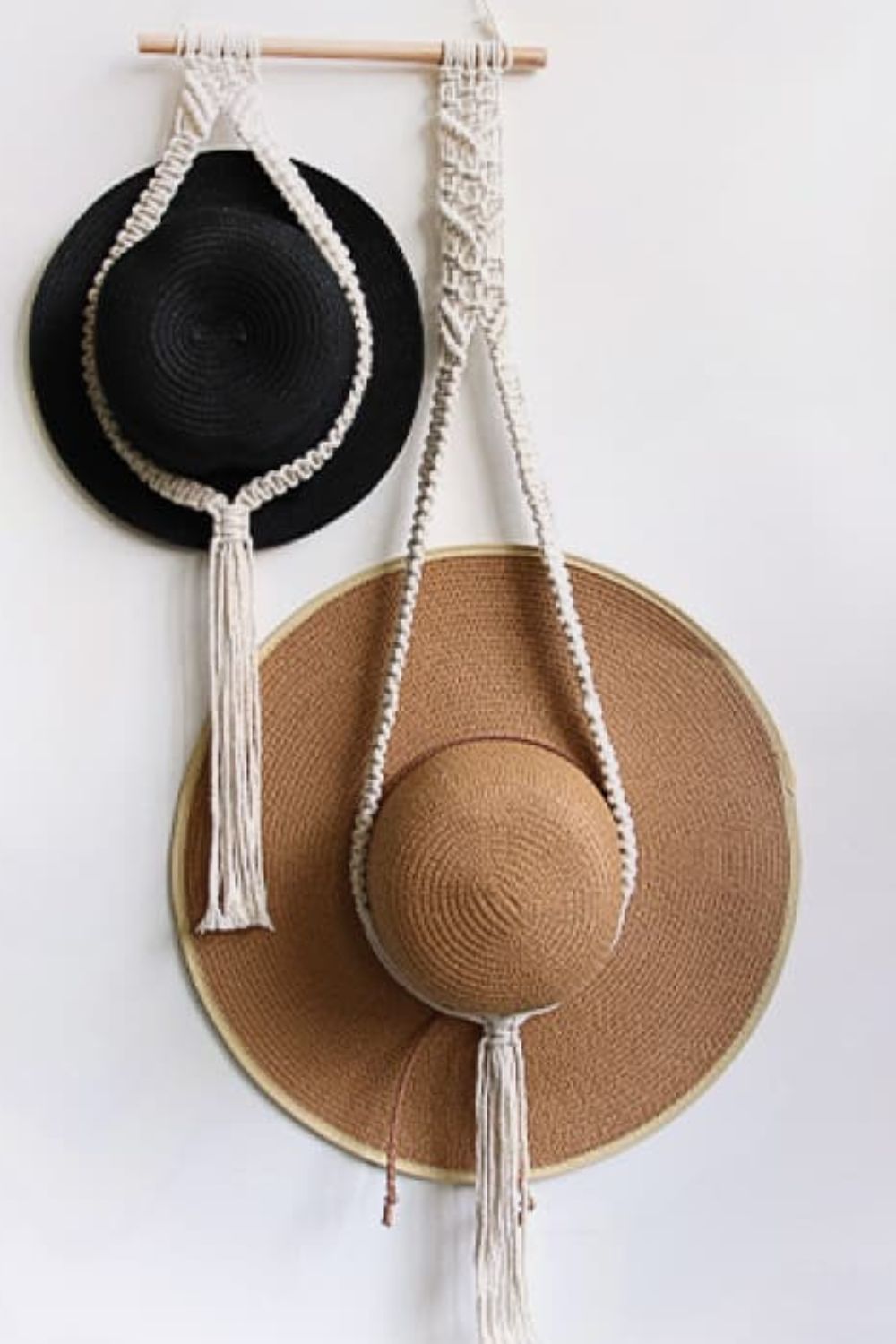 Macrame Double Hat Hanger