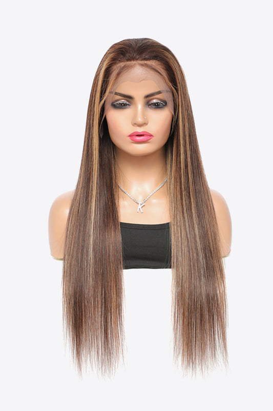 18" 160g Highlight Ombre #P4/27 13x4 Lace Front Wigs Human Virgin Hair 150% Density