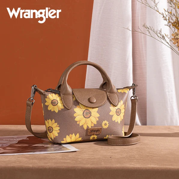 Wrangler Sunflower Print Mini Top Handle Crossbody (Pre-order item)