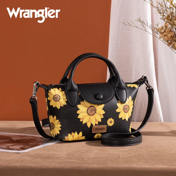 Wrangler Sunflower Print Mini Top Handle Crossbody (Pre-order item)
