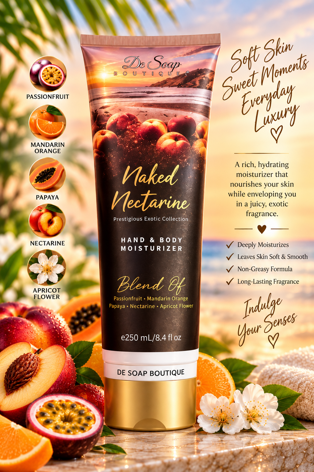 Naked Nectarine Hand & Body Moisturizer