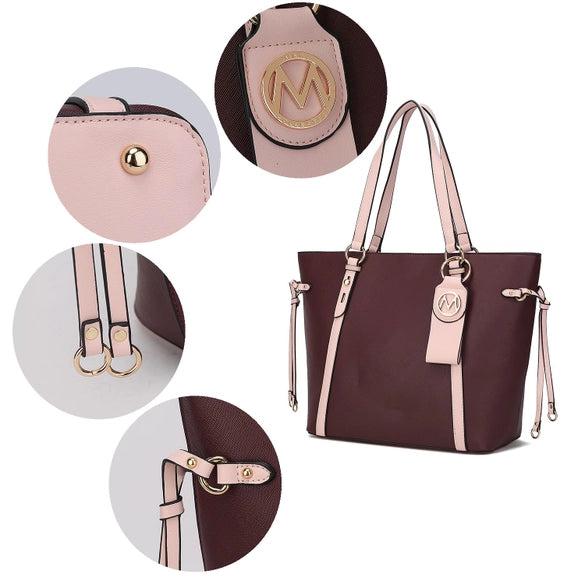 Kioea Tote Handbag, Wallet and Keyring Set Women