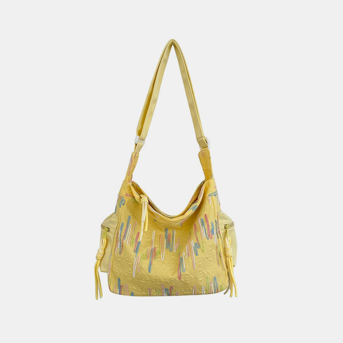 Contrast Texture Shoulder Bag