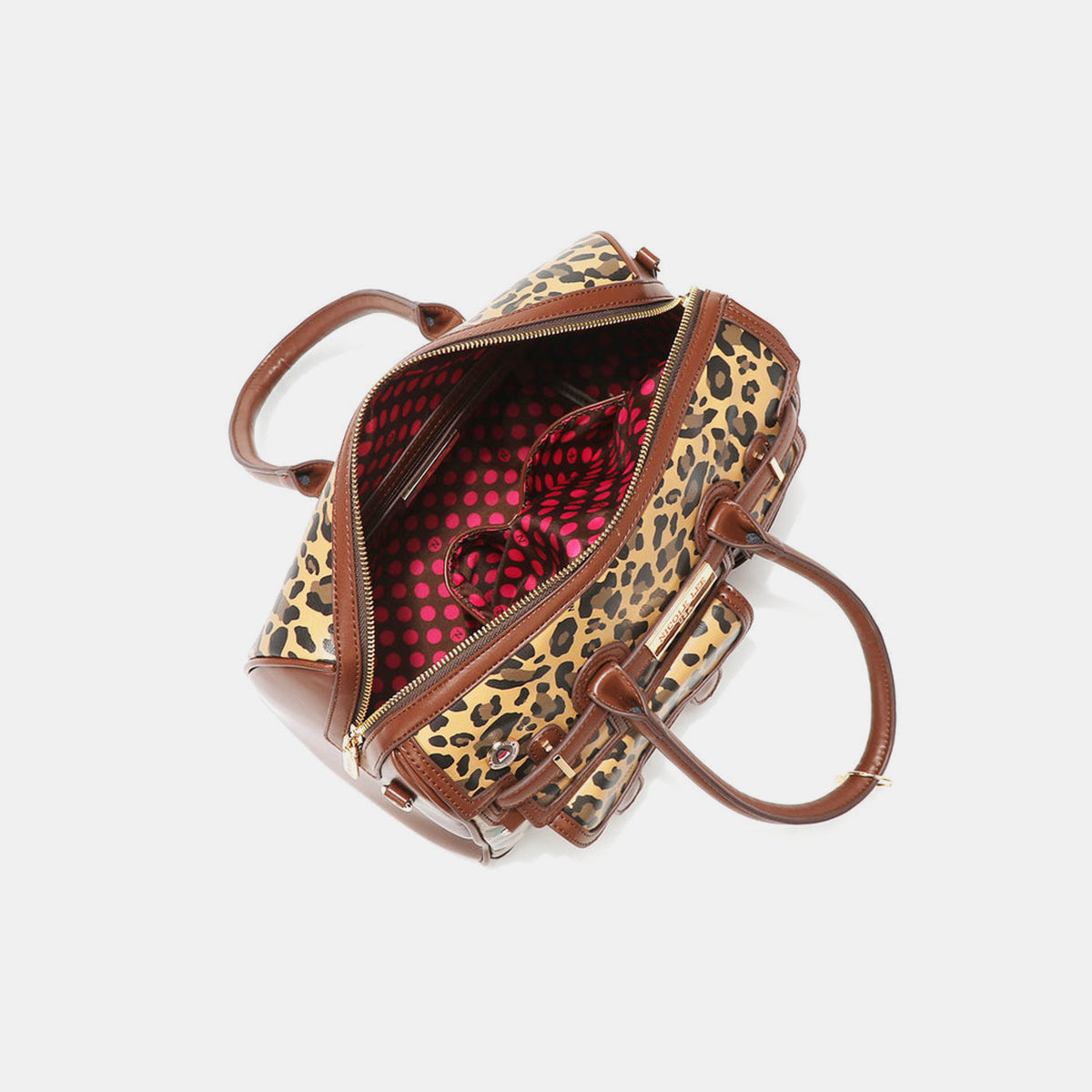 Nicole Lee USA Leopard Boston Bag