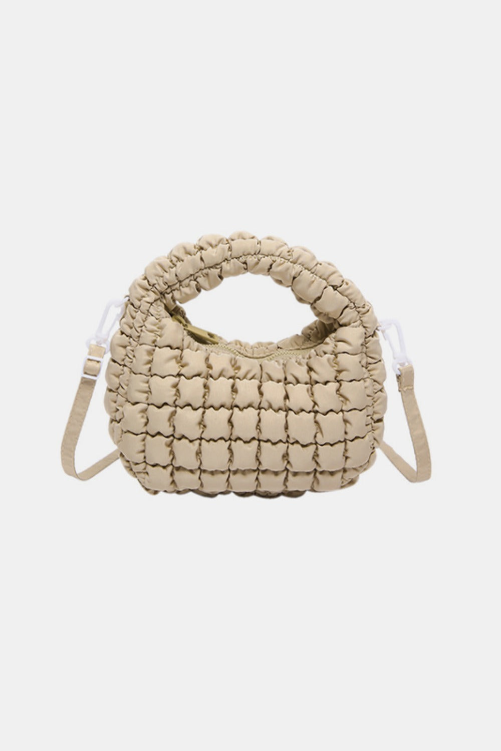 Quilted Puffy Removable Strap Crossbody Bag