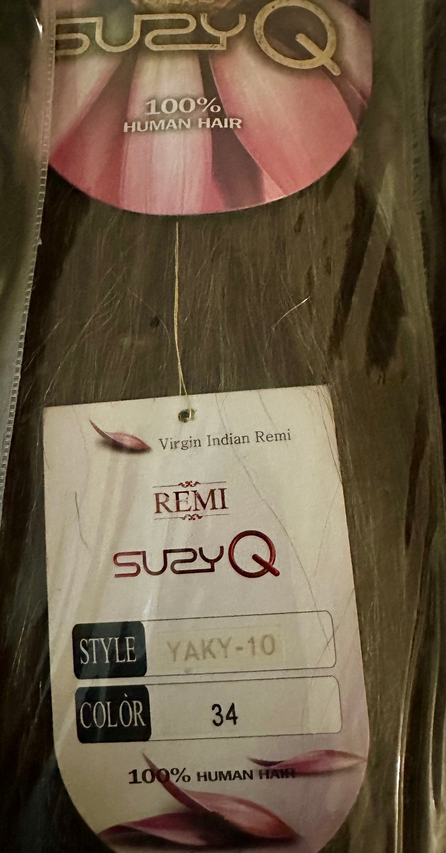 Virgin Indian Remi 100% Human Hair Suzy Q Yaky 10”