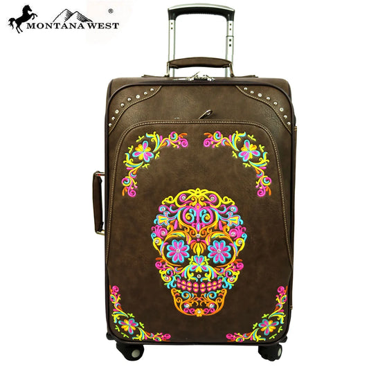 Montana West Sugar Skull Collection 3 PC Luggage Set (Pre-order)