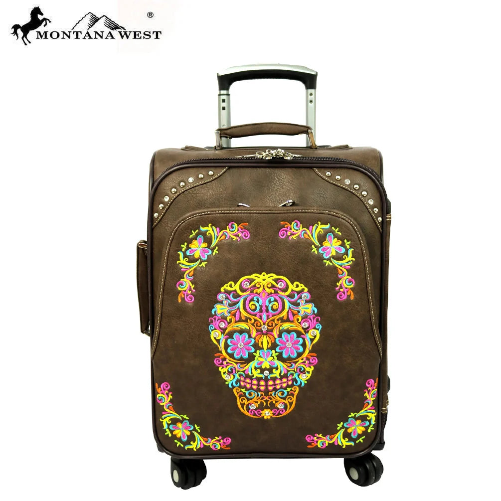 Montana West Sugar Skull Collection 3 PC Luggage Set (Pre-order)