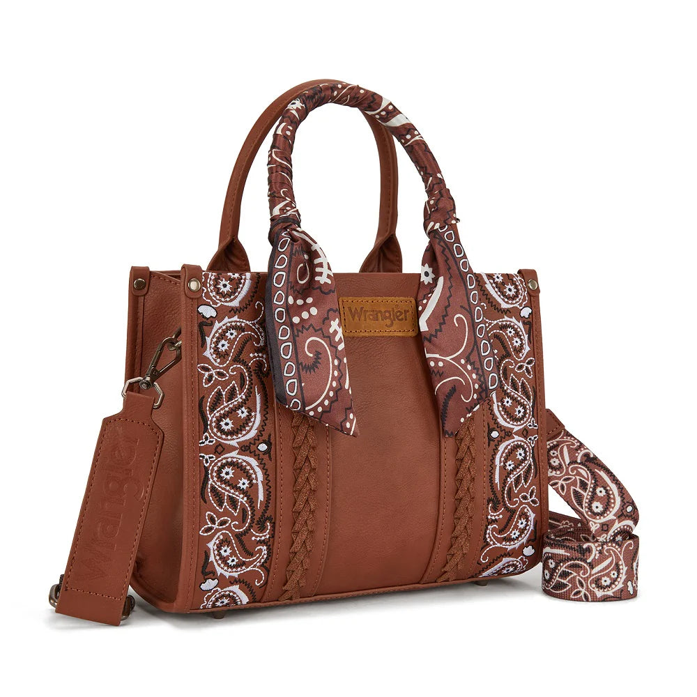 Wrangler Braided Paisley Bandana Tote Bag (Pre-order item)