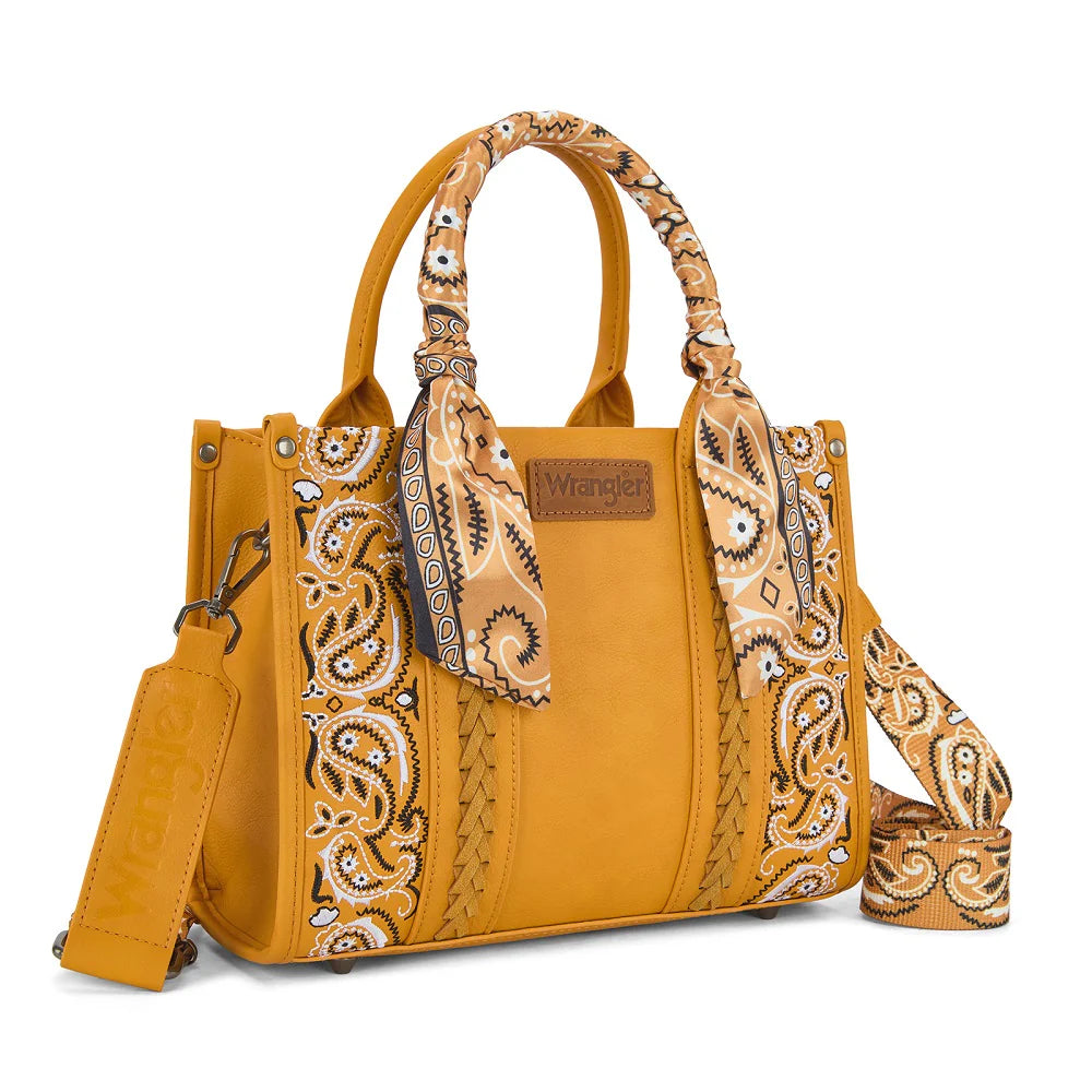 Wrangler Braided Paisley Bandana Tote Bag (Pre-order item)
