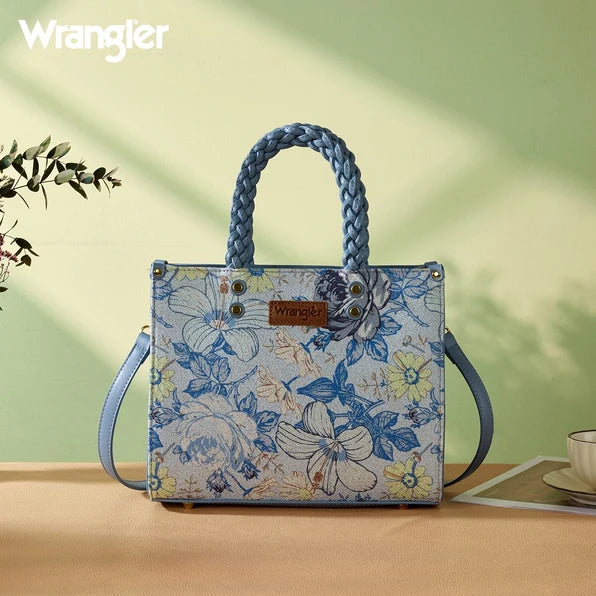 Wrangler Floral Print Braided Tote Bag (Pre-order item)