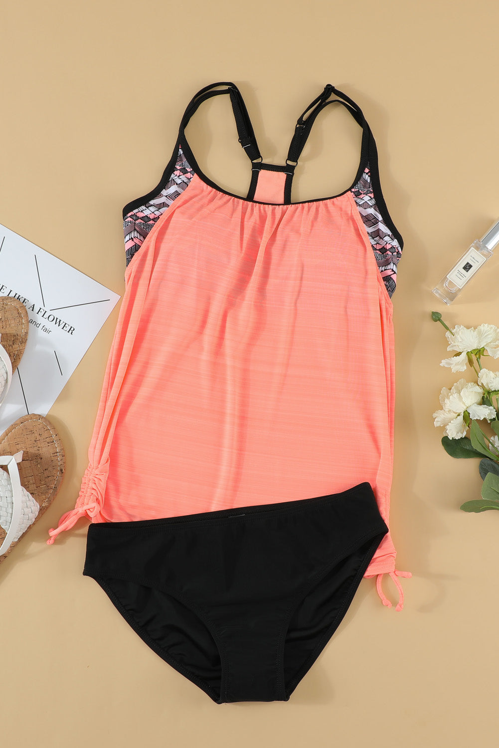 Scoop Neck Top and Brief Swim Set