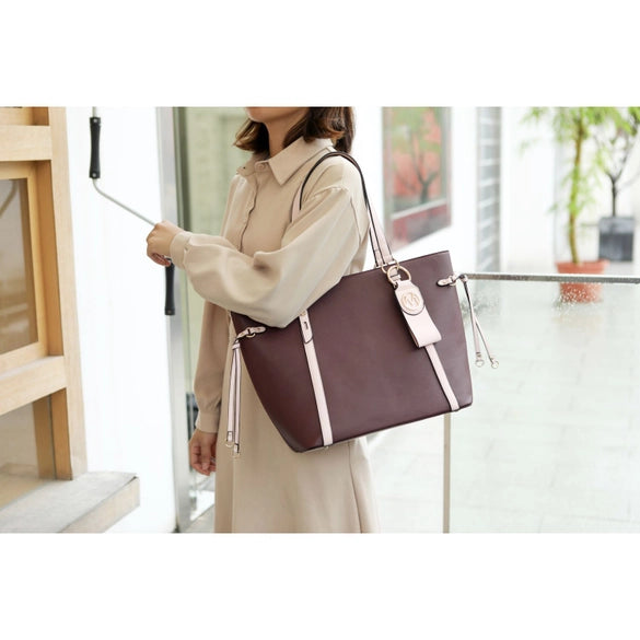 Kioea Tote Handbag, Wallet and Keyring Set Women