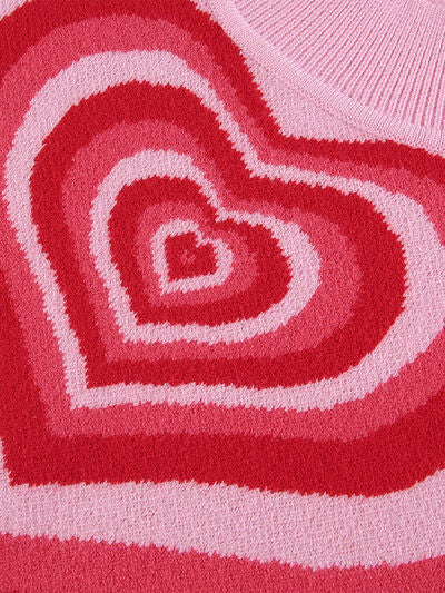 Heart Mock Neck Sweater Vest