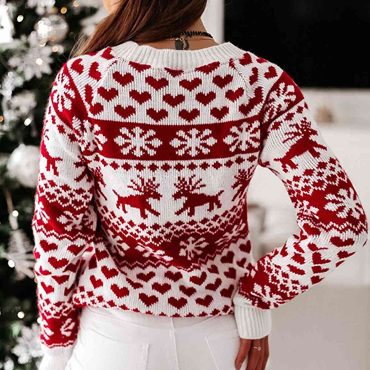 Christmas Raglan Sleeve Sweater