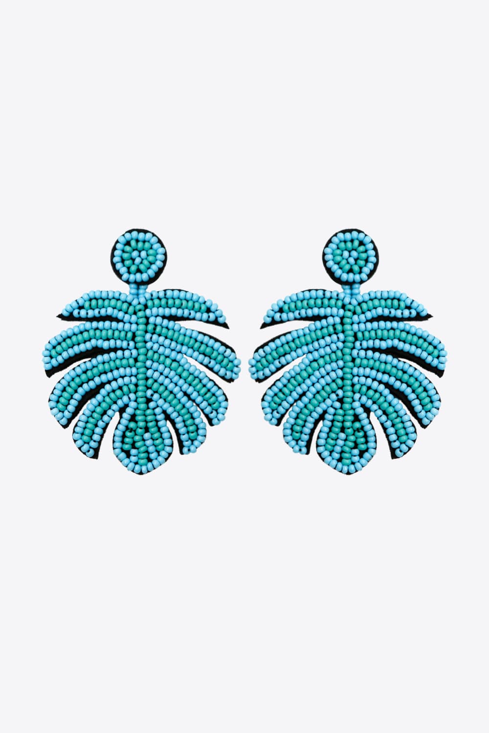 Beaded Banana Leaf Earrings