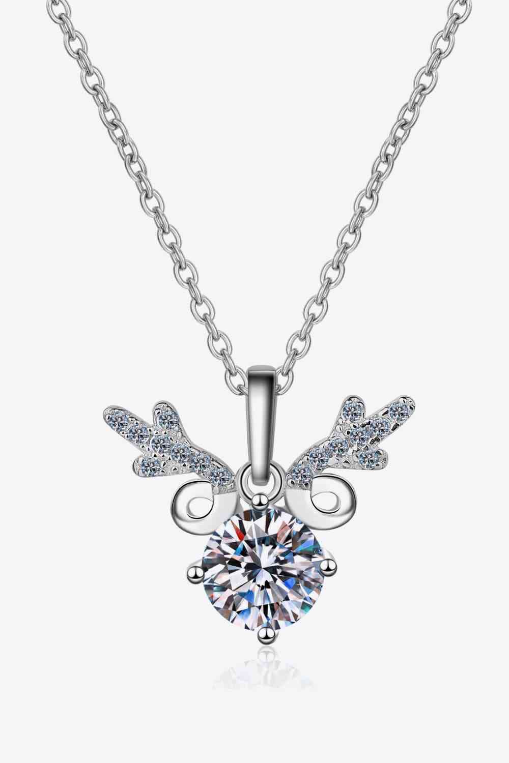 1 Carat Moissanite 925 Sterling Silver Necklace