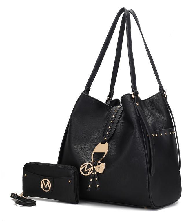 Stellini Hobo Handbag & Wristlet Set