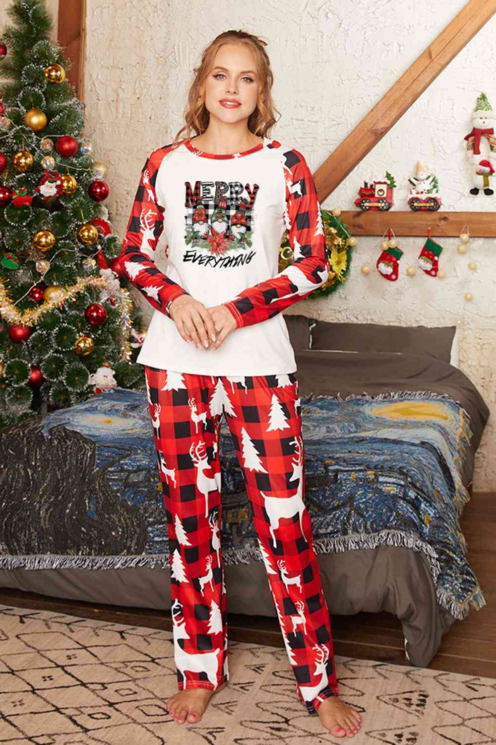 MERRY EVERYTHING Graphic Top and Pants Set