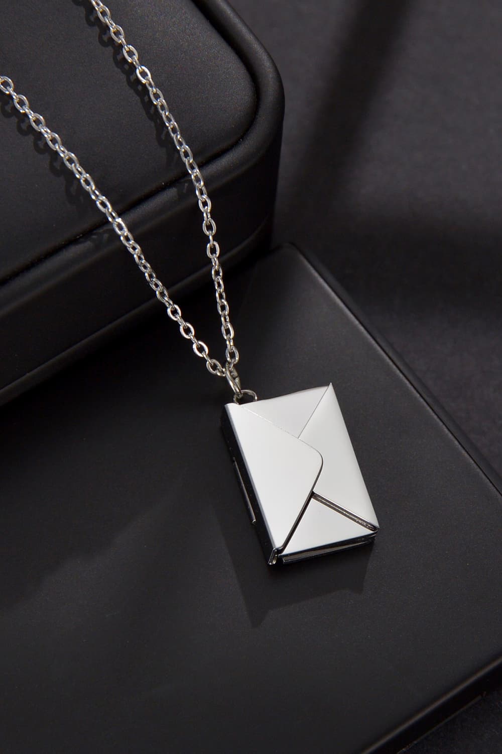 Envelope Pendant Stainless Steel Necklace