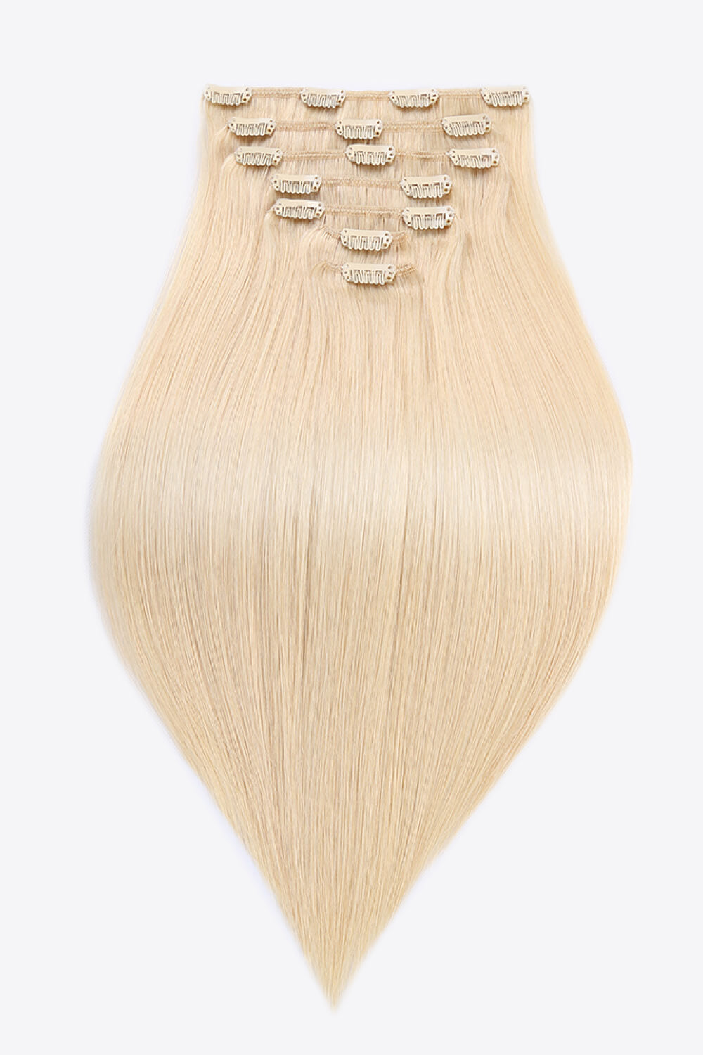 20" 120g Clip-in Hair Extensions Indian Human Hair in Blonde