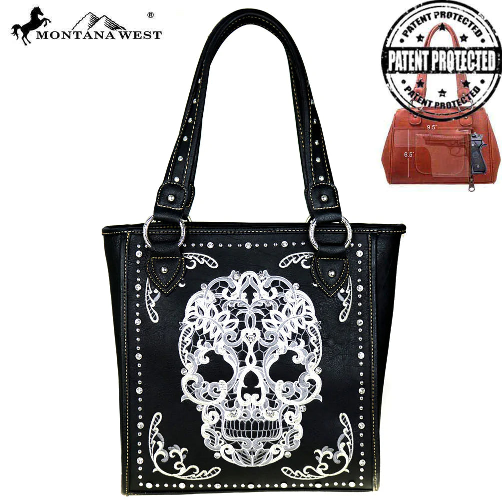 Montana West Sugar Skull Collection Concealed Handgun Tote