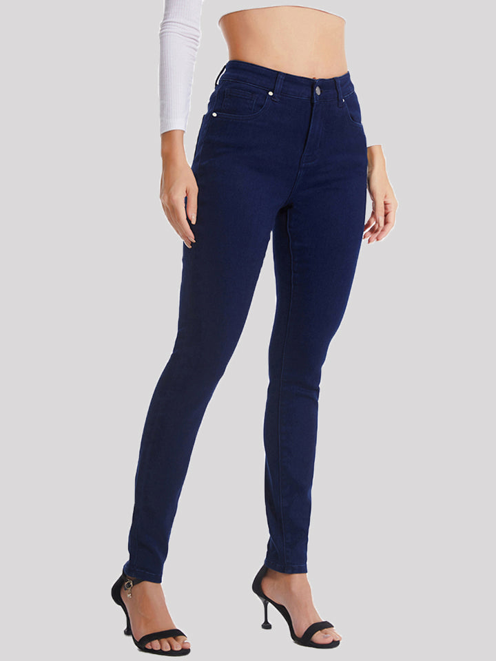 Full Size Button Fly Long Jeans