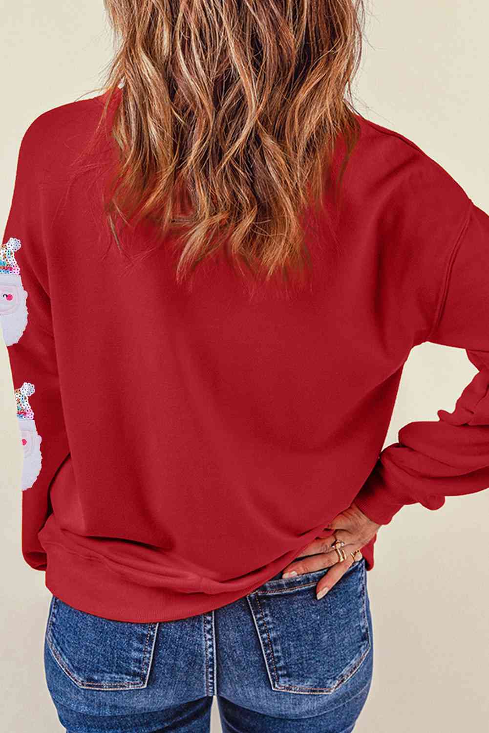 Sequin Santa Long Sleeve Sweatshirt