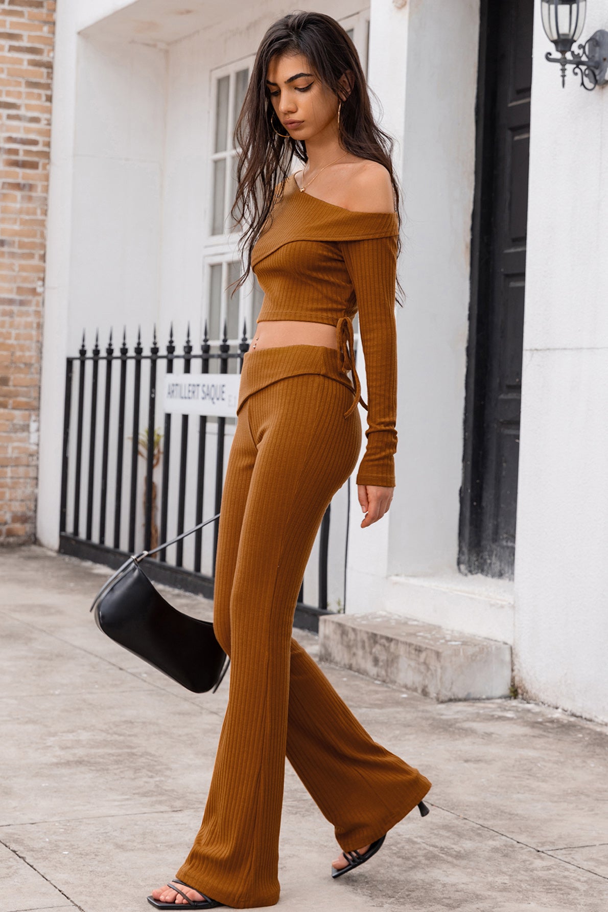 Ribbed Straight Leg Pants