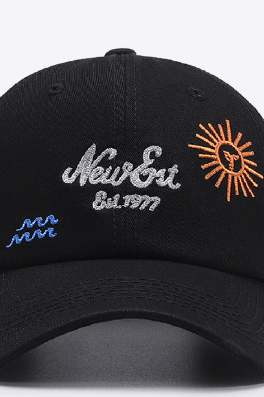 Contrast Embroidered Baseball Cap