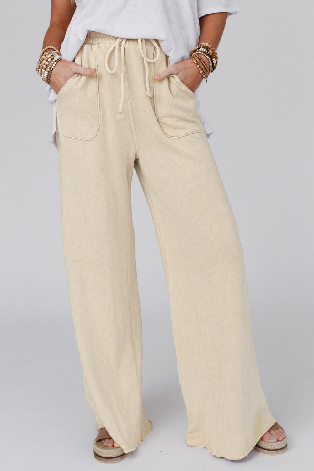 Wide Leg Pocketed Pants