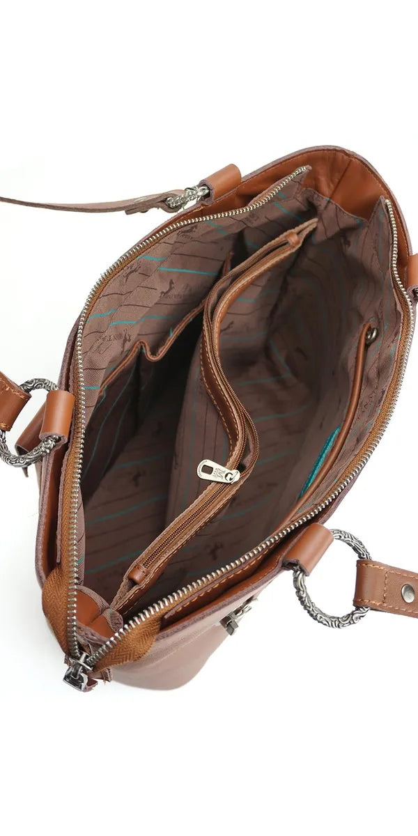 Montana West Real Leather Hair-On Cowhide Collection Tote