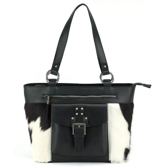 Montana West Real Leather Hair-On Cowhide Collection Tote