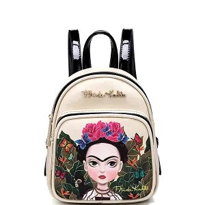 Authentic Frida Kahlo Cartoon Version Mini Backpack