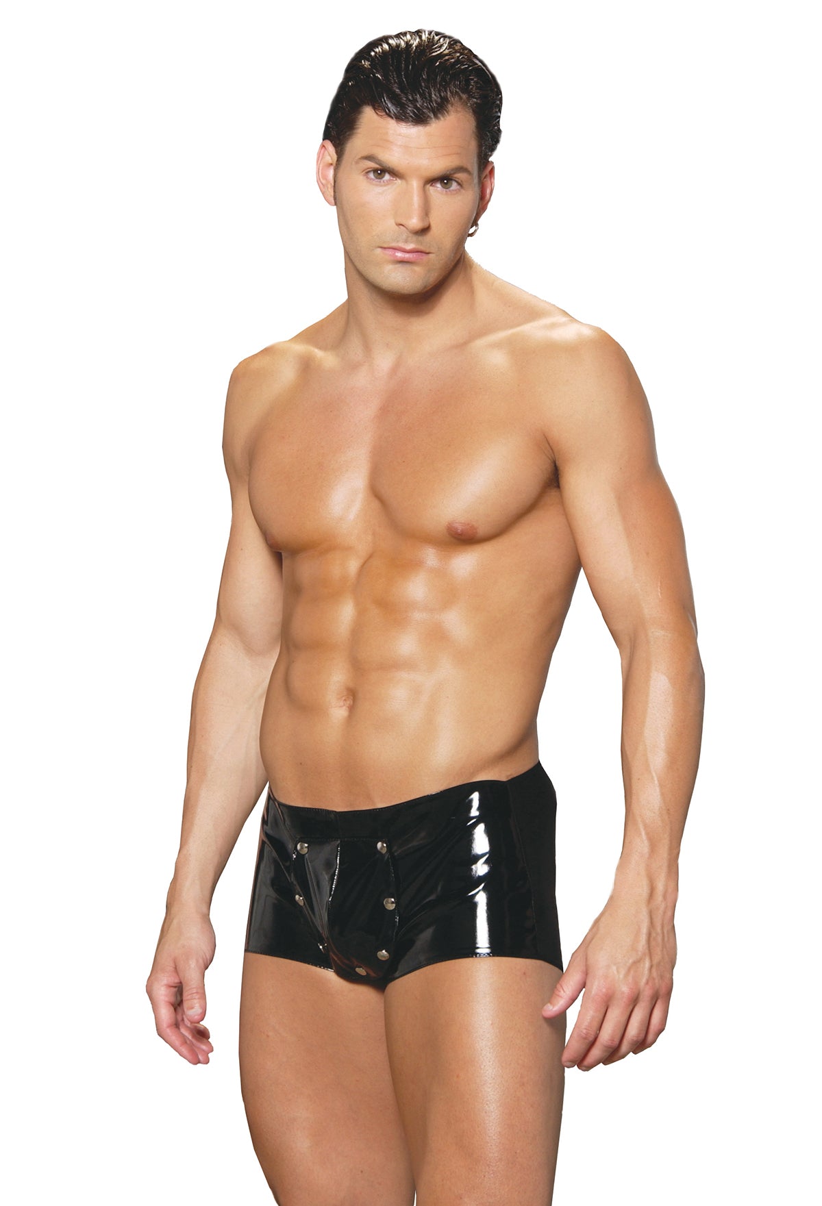 Men's Vinyl Shorts With Break Away Front